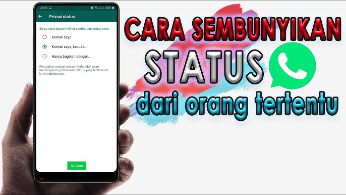 Cara Privasi Status WhatsApp dari Kontak
